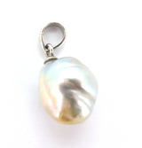 Stunning Freeform 17-18mm Baroque Pearl & Sterling Silver Pendant 6g