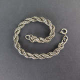 Vintage Twisted Curved Link Bracelet in Sterling Silver