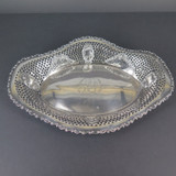 Antique Decorative Pierced Fruit / Centrepiece Bowl In Sterling Silver