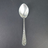 Stieff Sterling Silver Spoon With Odd-shaped Scoop in 'Repousse' Pattern