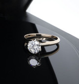 Vintage 0.80ct Brilliant Cut Diamond 14k Gold Solitare Ring Size M1/2 Val $5295