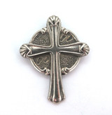 Vintage Gorham Sterling Silver Celtic Cross Footprints Pendant 10.1g
