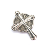 Vintage Gorham Sterling Silver Celtic Cross Footprints Pendant 10.1g