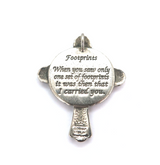 Vintage Gorham Sterling Silver Celtic Cross Footprints Pendant 10.1g