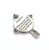 Vintage Gorham Sterling Silver Celtic Cross Footprints Pendant 10.1g