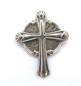 Vintage Gorham Sterling Silver Celtic Cross Footprints Pendant 10.1g