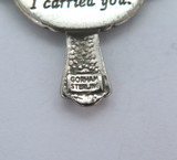 Vintage Gorham Sterling Silver Celtic Cross Footprints Pendant 10.1g