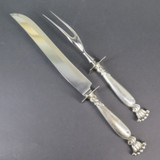 Vintage Wallace, USA 'Romance of the Sea' Sterling Silver Roast Carving Set