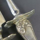 Vintage Jernbolaget, Sweden 3pc Carving Set With Sterling Silver Handles