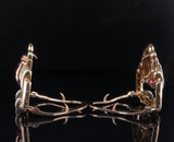 Vintage '50s Ruby & 0.84 cttw Diamond 18k Gold Double Dress Clip Brooch V.$9860