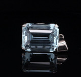 Impressive Vintage 25.3ct Aquamarine Handmade 14k White Gold Pendant Val $28005