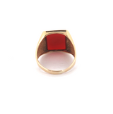 Vintage 14ct Yellow Gold & Rectangular Carnelian Signet Ring Size W 6.7g
