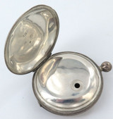1908 English Sterling Silver Key Wind Pocket Watch Case.