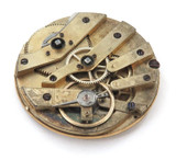 1800s Slim Line P/Watch Movement Anglo-Norman Maxim "Honi soit qui mal y pense"