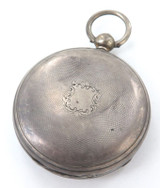 1851 English Sterling Silver Key Wind Open Face Pocket Watch Case.