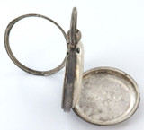 1851 English Sterling Silver Key Wind Open Face Pocket Watch Case.