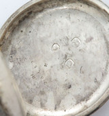 1851 English Sterling Silver Key Wind Open Face Pocket Watch Case.