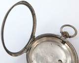 1851 English Sterling Silver Key Wind Open Face Pocket Watch Case.