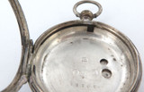 1851 English Sterling Silver Key Wind Open Face Pocket Watch Case.