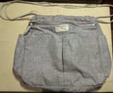 Auth. Brunello Cucinelli Grey Cotton Bucket Handbag