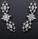 A Pair of 14k White Gold 2.26ct H-I Si Diamond Drop Earrings Val $8540