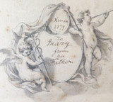 c1700s Pen & Ink Wash, Matted & Framed. Signed & Dated.