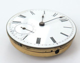 c1885 Waltham Sterling Grade 7J 18S Lever Set Pocket Watch Movement & Dial.