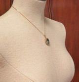 Sparkling 14ct Yellow Gold & Mystic Topaz Halo Pendant Enhancer 6.6g