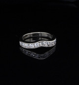 A Vintage 14K White Gold 0.33ct Diamond Set Contoured Ring Size I Val $2480
