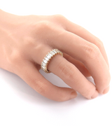 Sparkling 14ct Yellow Gold & CZ Baguette Anniversary Ring Size N 5.8g