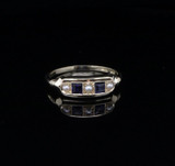 Antique Sapphire & Pearl 14k Gold Dress Ring Size K1/2 Val $1720