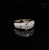 Vintage 18K Gold 0.84ct F-G Si Diamond Dress Ring sz N Val $3650