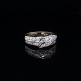 Vintage 18K Gold 0.84ct F-G Si Diamond Dress Ring sz N Val $3650