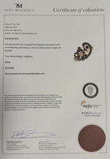 Vintage 14ct Rose Gold Garnet Floral Bouquet Style Brooch Val $3150