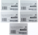 1996 Telstra "Chinese Year of The Rat" Set 5 Unused $5 Phonecards.