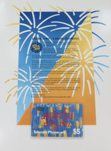 1992 Telecom Phonecard Unused Mint on Folder "Australia Day 1992"