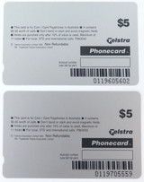 1996 Telstra Hong Kong Expo '96 Pair Unused $5 Phonecards.