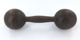 c1880 Antique Wooden Dumbbell Carved From One Piece of Wood.