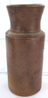 c1880 Doulton Lambeth Stoneware Bottle + Unbranded Stoneware Jar