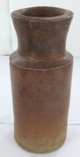 c1880 Doulton Lambeth Stoneware Bottle + Unbranded Stoneware Jar