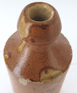 c1880 Doulton Lambeth Stoneware Bottle + Unbranded Stoneware Jar