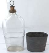 c1900 B&L Bulloch Lade & Co, Glasgow Largish Whisky Bottle & Metal Cup / Flask