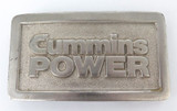 Vintage Heavy Set Large Metal Belt Buckle by Winters Assoc, Ind "Cummins POWER"
