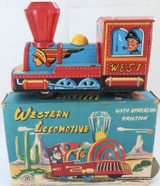 Scarce Variant Japanese Modern Toys 3006 Western Locomotive Sparkling Friction