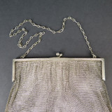 Antique Sterling Silver Chainmail Mesh Purse