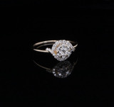 Vintage 0.40ct Diamond Set 14k Gold Cluster Pinky Ring Size N1/2 Val $3325