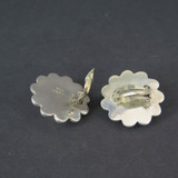A Bulbous Pair of Vintage Sterling Silver Clip-on Earrings, 22.4g
