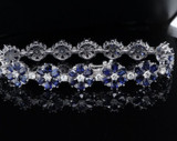 Australian Sapphire & 3.50cttw Diamond Set Platinum Bracelet 19cm Val $39310