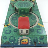 Vintage Russian Tinplate Litho Hand Wind Duelling Bus Set. Fixer or Parts.