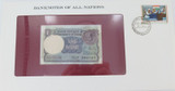Banknotes of All Nations India 1 Rupee 5JF 842185 + Card